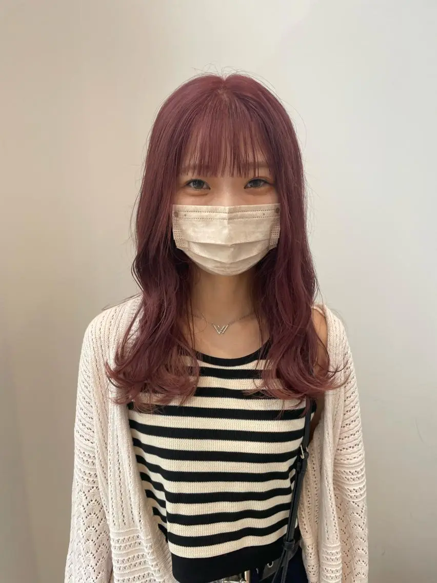 ミディアム カット ヘアカラー トリートメント minatsu 東京の技術を京都でのヘアスタイル