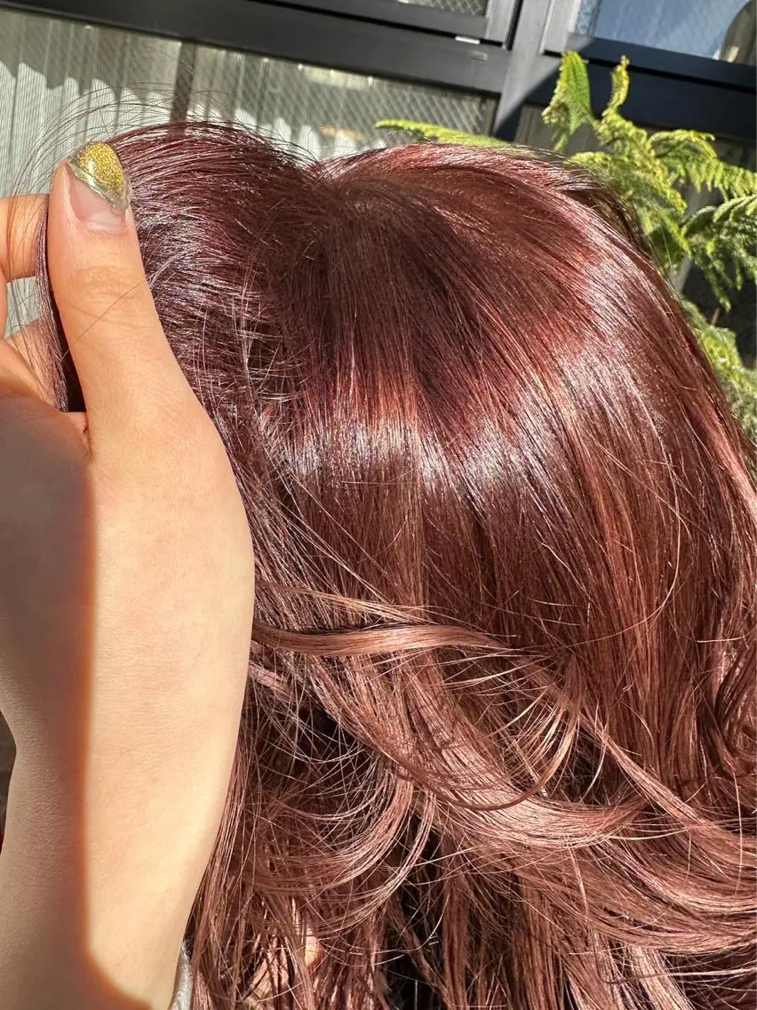 ミディアム カラー ブラウンカラー 透明感カラー レッドカラー ヘアカラー トリートメント ボブ/透明感 カラー /風花のヘアスタイル
