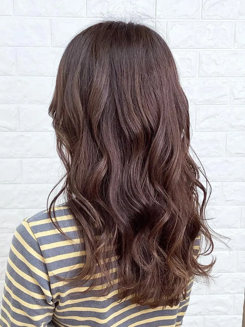 セミロング カラー 髪質改善縮毛矯正 美容師✂️山崎竜二のヘアスタイル