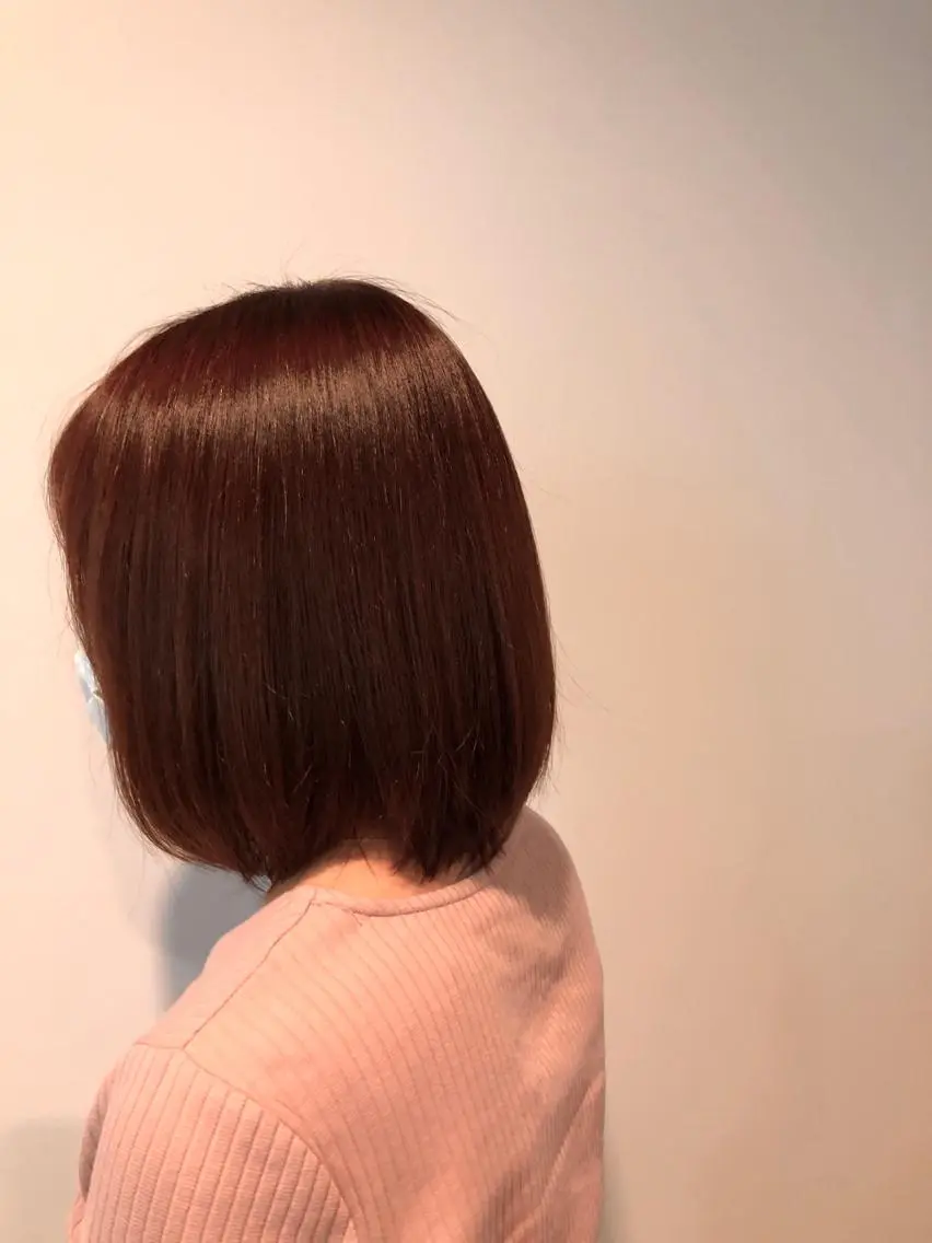 ミディアム カラー ピンクカラー トリートメント カット ヘアカラー トリートメント hair care ACRO店長　谷のヘアスタイル
