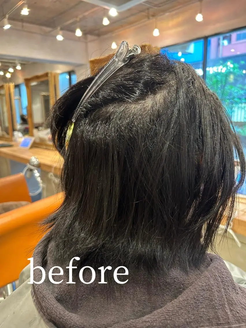 ショート ヘアアレンジ 縮毛矯正 トリートメント 酸熱トリートメント 縮毛矯正 トリートメント 韓国風カット/ 髪質改善 黒崎のヘアスタイル