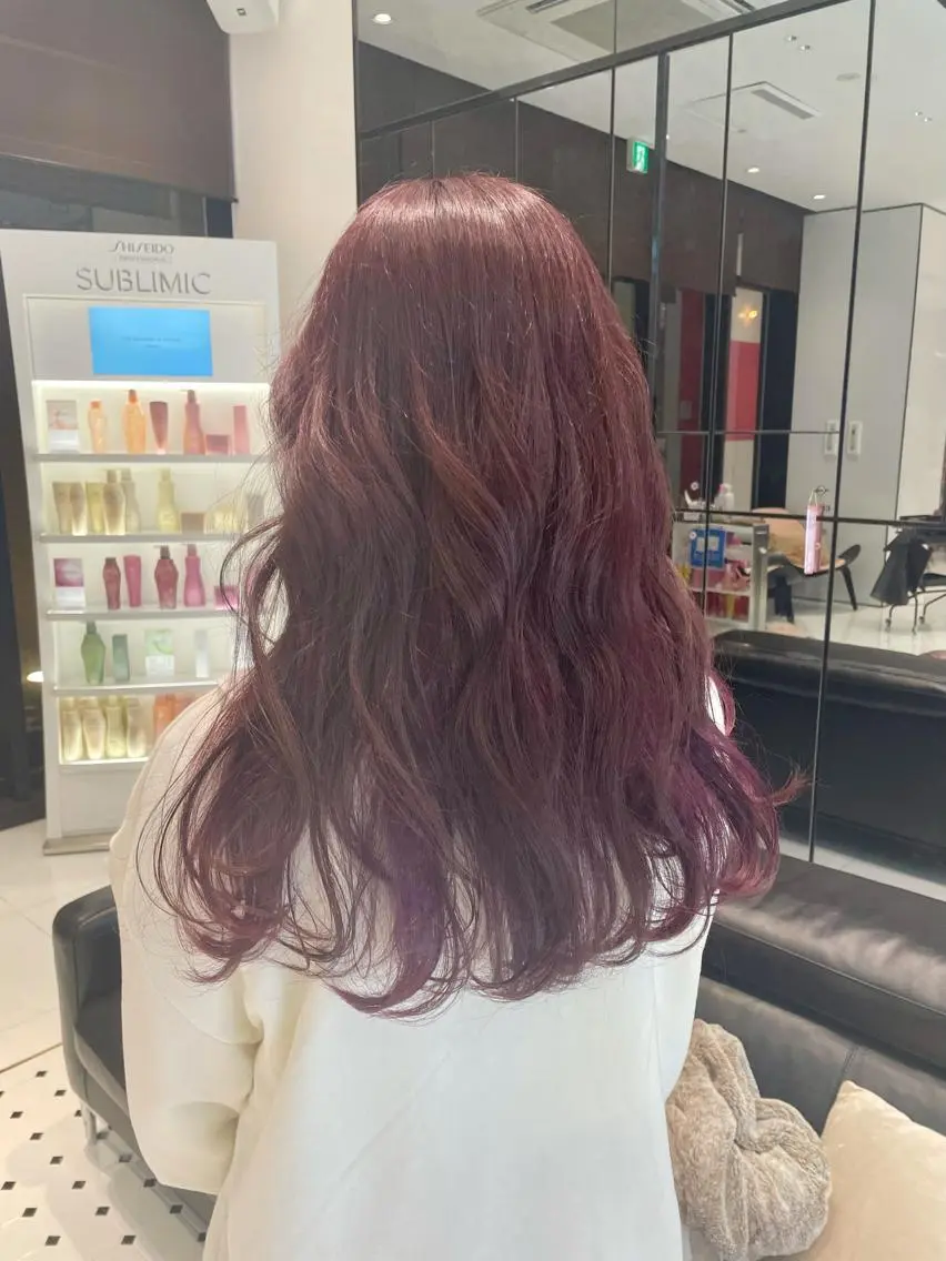 ロング カラー ヘアアレンジ ブリーチ ダブルカラー 🎀透明感カラー 韓国ヘア🎀mahoのヘアスタイル