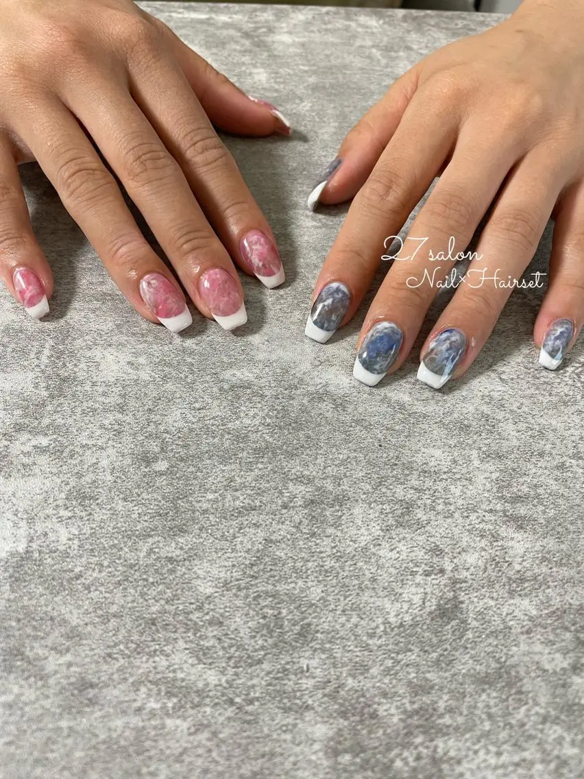 ネイル アートネイル フレンチネイル 27salon yuinaのネイルデザイン