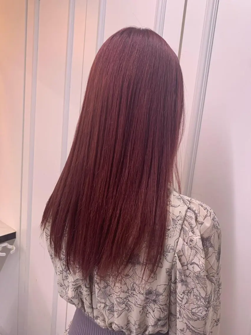 セミロング カラー ヘアアレンジ 💕上野美容師☁ ブリーチ💖サワのヘアスタイル