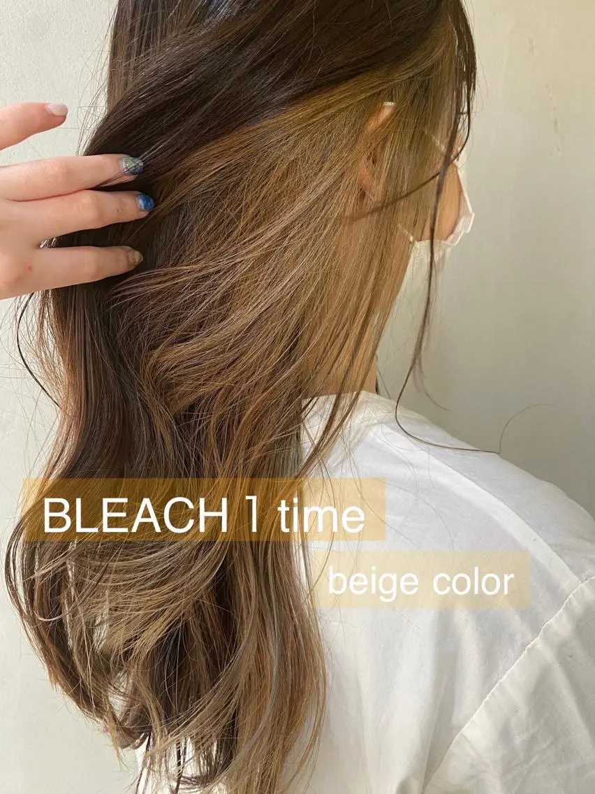 ロング カラー ブリーチ 舟橋 りんかのヘアスタイル