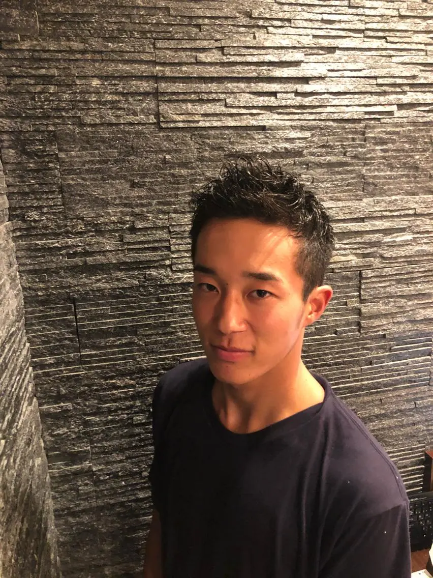 ショート パーマ メンズ 木村 りきのヘアスタイル