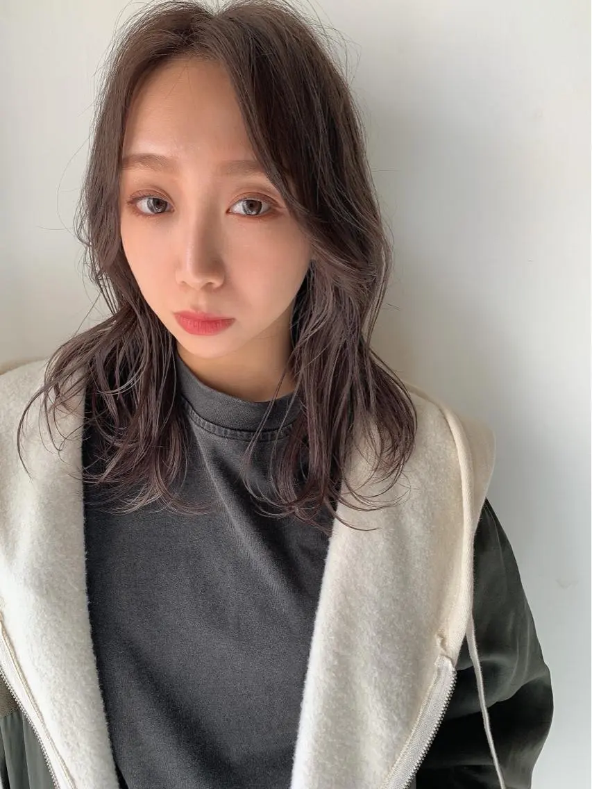セミロング カラー カット ヘアカラー トリートメント 髪質改善will hairdesignのヘアスタイル