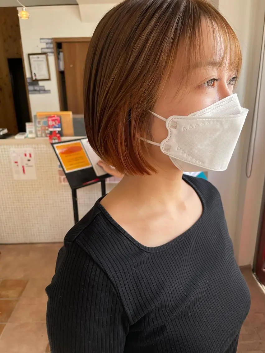 ショート カラー インナーカラー ヘアカラー トリートメント 川元 汐音のヘアスタイル