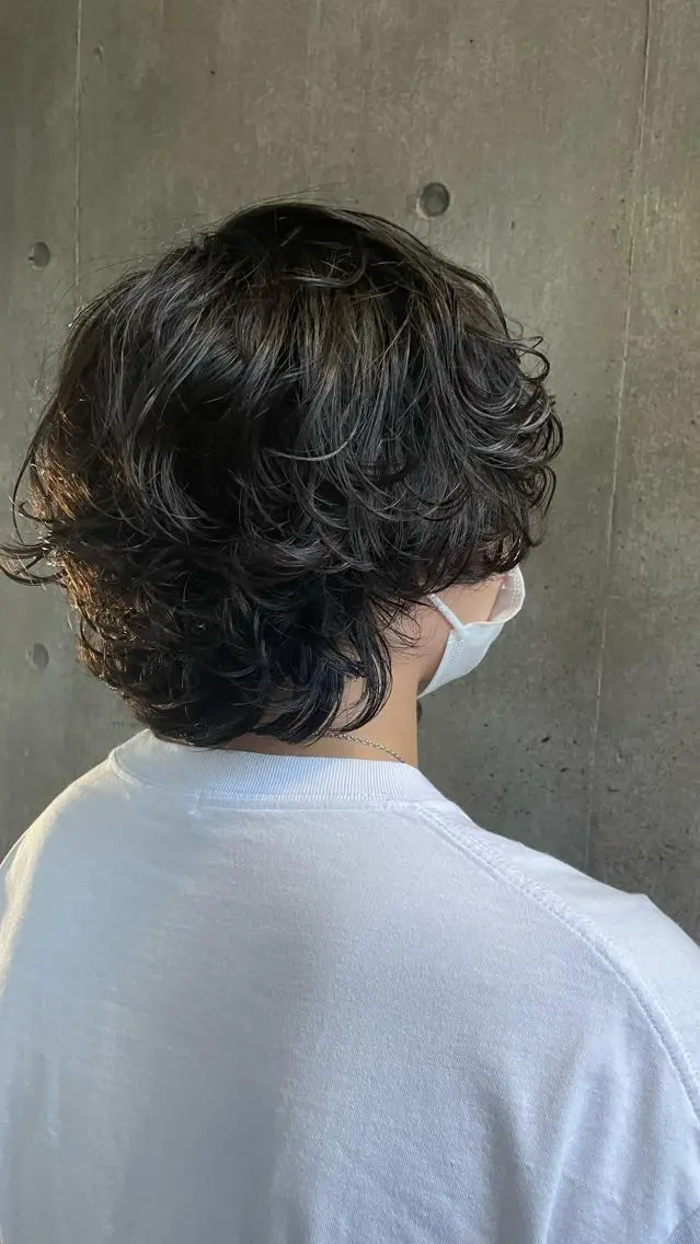 パーマ メンズ もりたみかこ 美容師お休み中のヘアスタイル