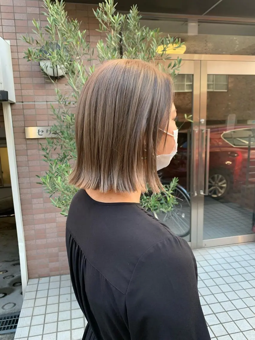 ミディアム カット ヘアカラー トリートメント 🦋レイヤー特化/ 羽エク/ナツミ🦋のヘアスタイル