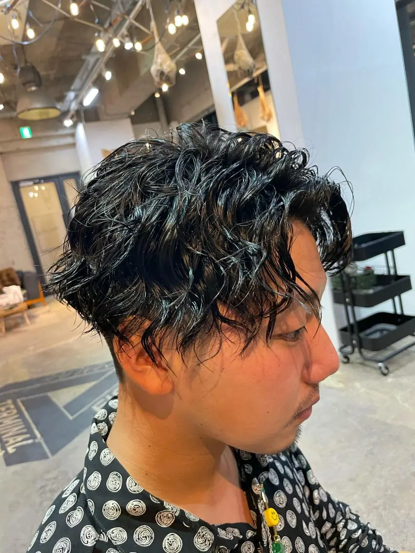 パーマ メンズ カット パーマ 山下 皐介のヘアスタイル