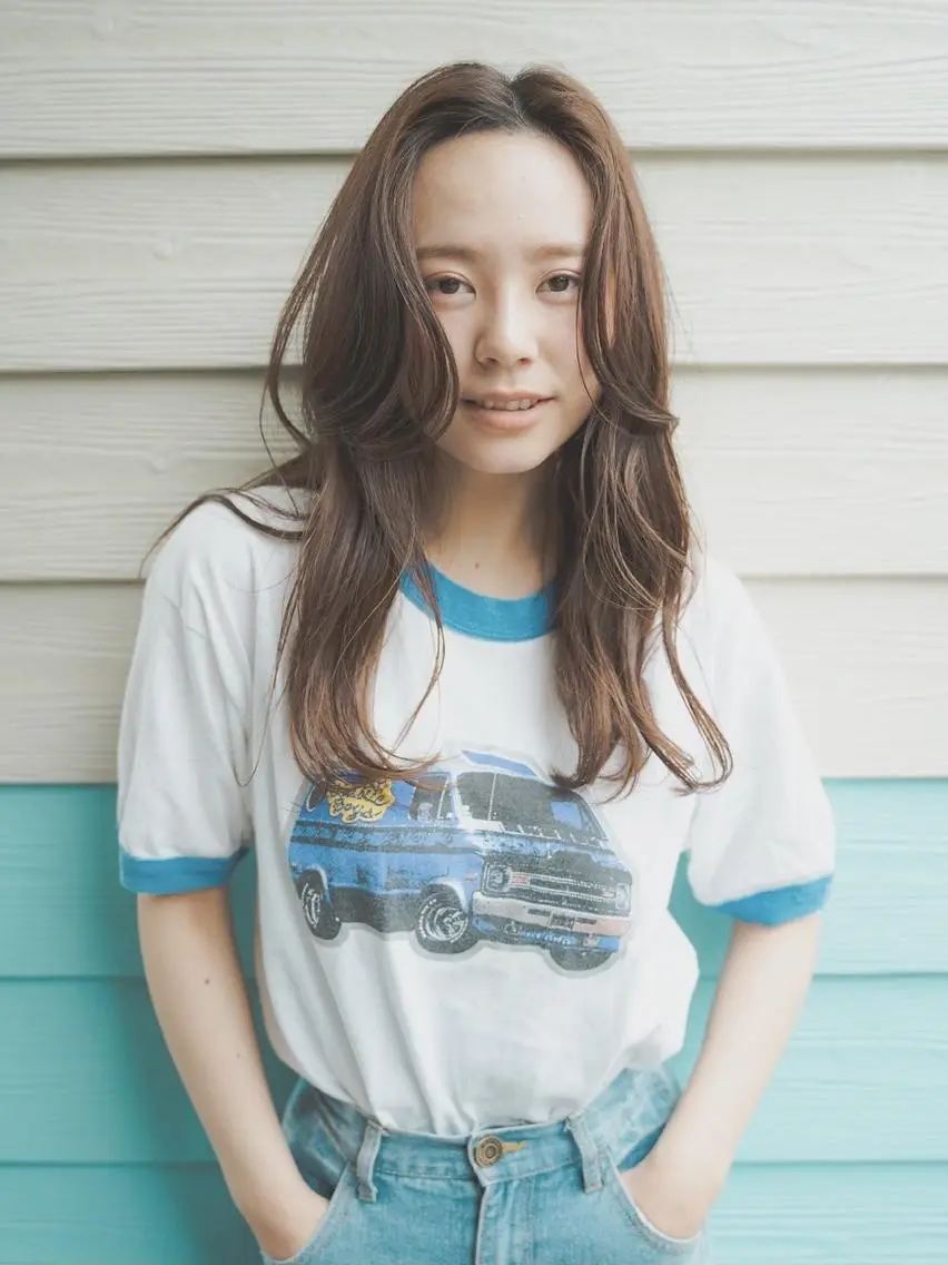 ロング 柳下 涼のヘアスタイル