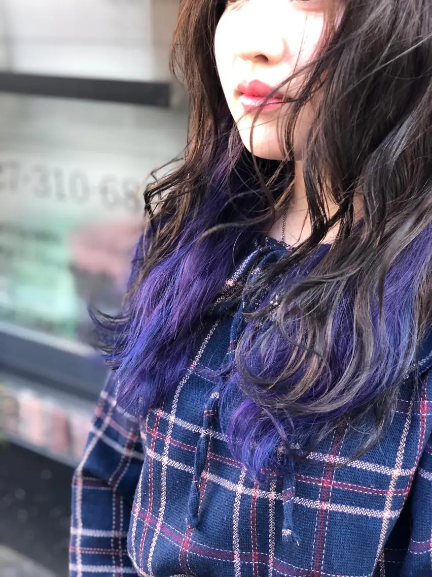 ロング カラー ブリーチ 永井大樹✨ 透明感カラー✨のヘアスタイル