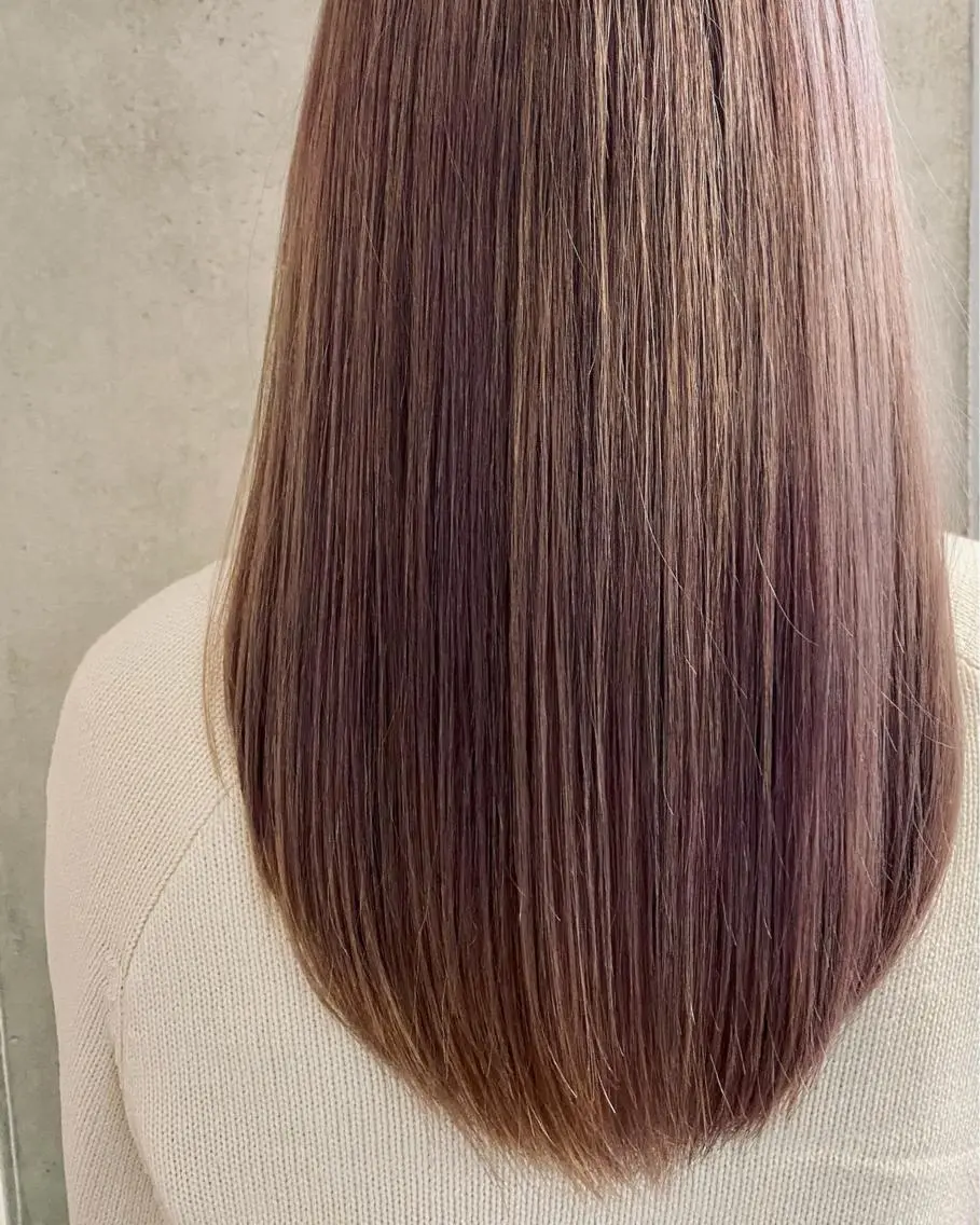 ロング 伸ばしかけ カット 縮毛矯正 トリートメント 【🉐学割】応援📣 ミニモ限定🤩千 田のヘアスタイル