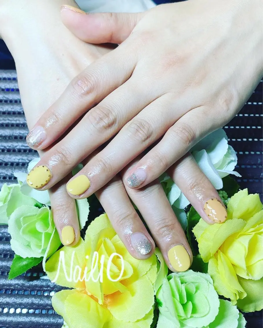 ネイル ラメ(グリッター) ラメグラデーション ハンドネイル Nail10 Kakoのネイルデザイン