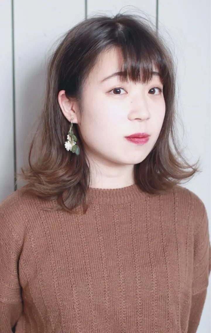 ミディアム カラー カット ヘアカラー トリートメント 大西 カズマのヘアスタイル