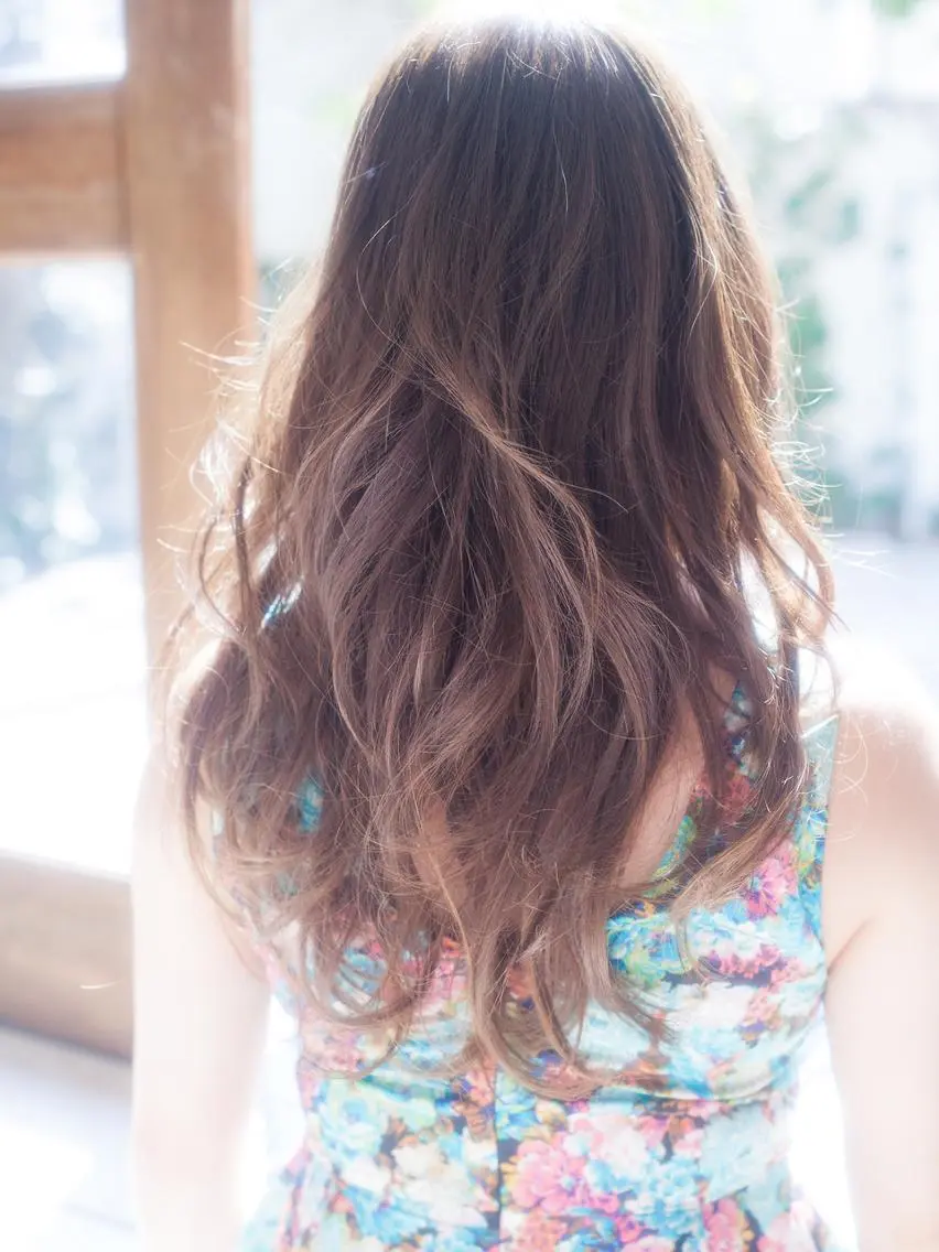 ロング カラー パーマ ヘアアレンジ チカ ショート 髪質改善のヘアスタイル