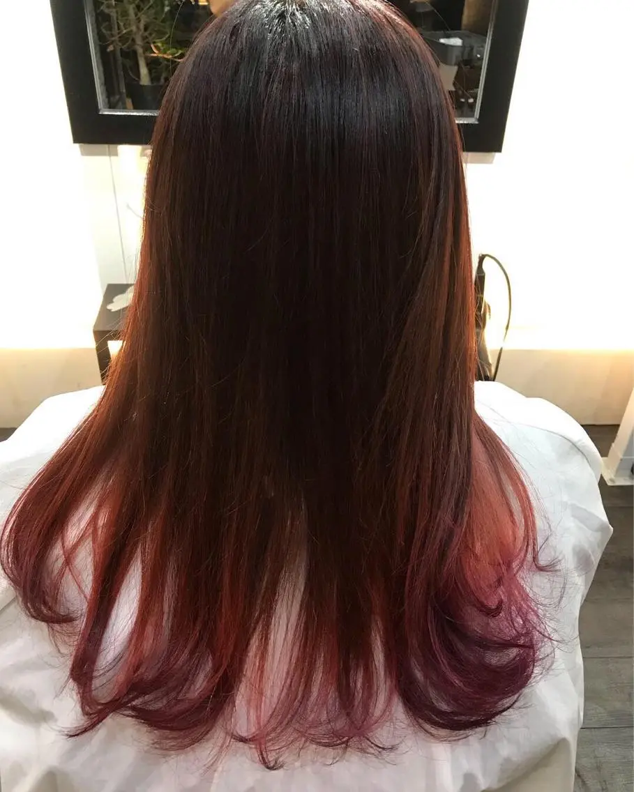 セミロング カラー 天王寺区🌟大好評バ ッサリ◎美髪改善矯正のヘアスタイル