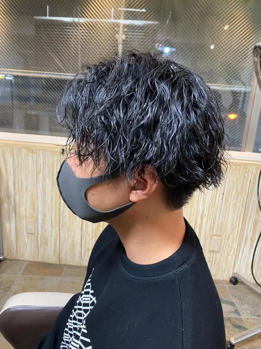 ショート パーマ メンズ カット パーマ 🌞メンズパーマ ONOE💈のヘアスタイル