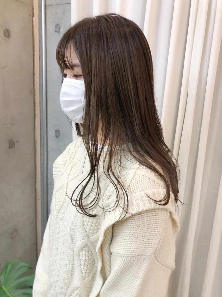 ロング カラー ベージュカラー カット ヘアカラー トリートメント HIROKI ”博多 /ボブのヘアスタイル