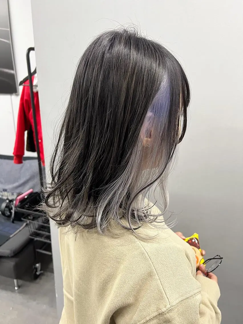 ミディアム カラー インナーカラー カット ヘアカラー トリートメント 【痛くないブリーチ】 野村友大のヘアスタイル