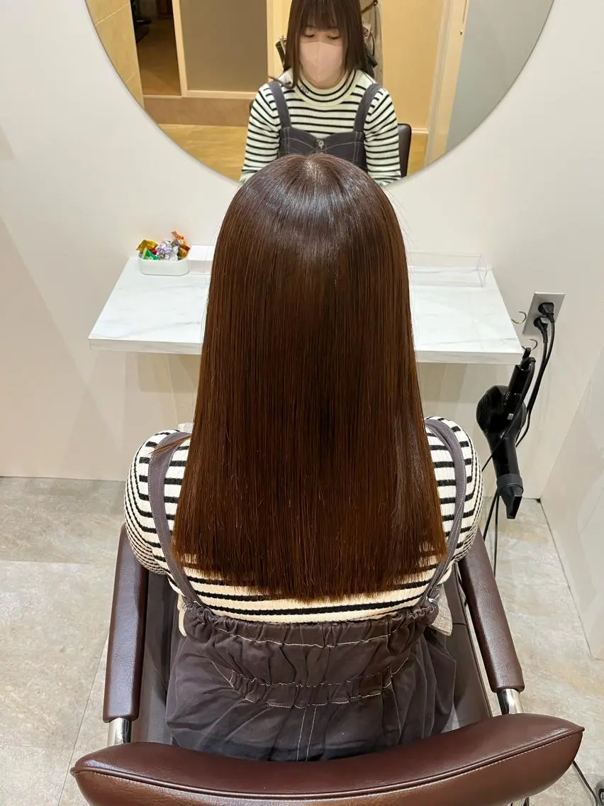 ロング カット ヘアカラー トリートメント 【髪質改善　艶髪】 布川　莉穂のヘアスタイル