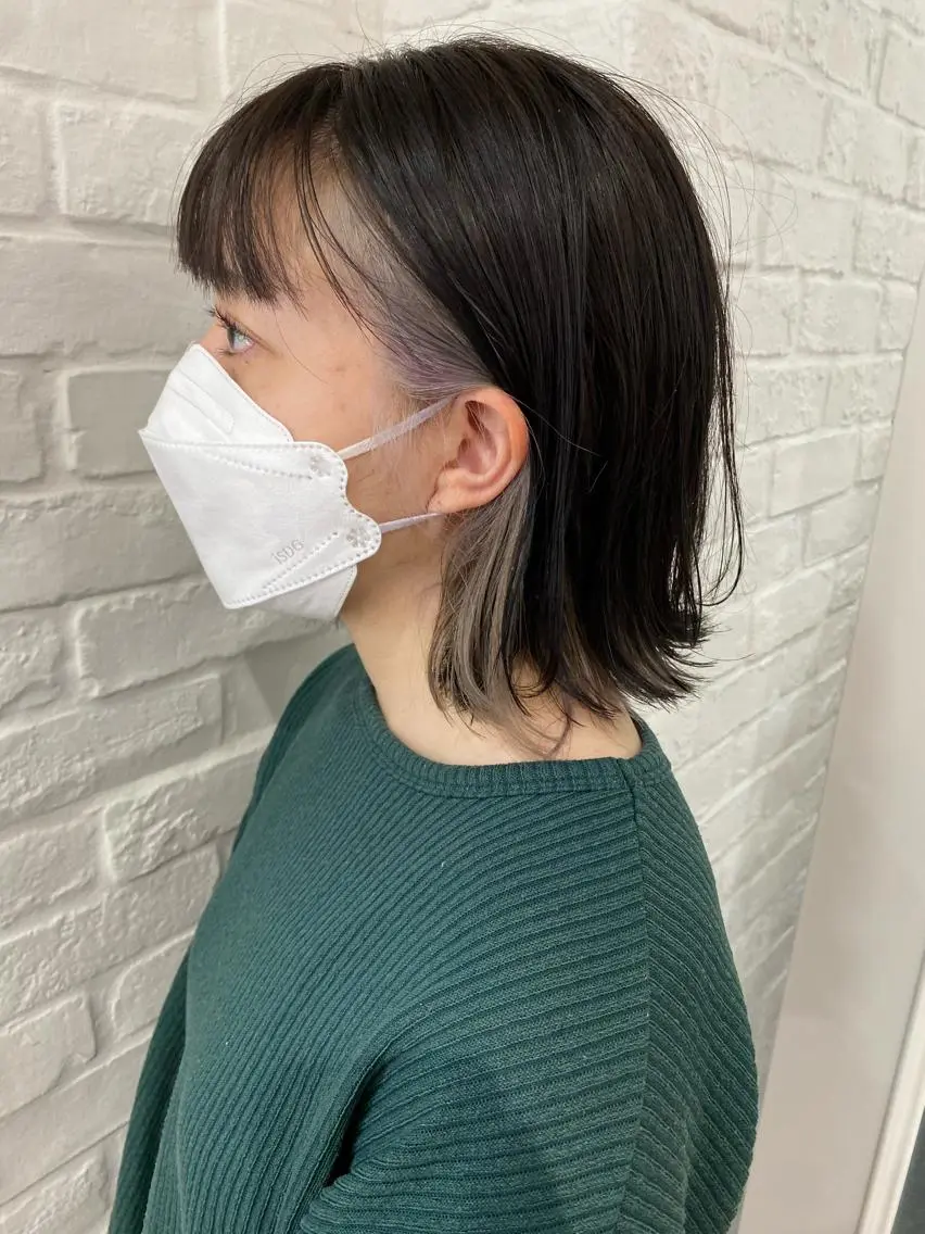 ミディアム カラー ブリーチ ケアブリーチ イヤリングカラー イルミナカラー ハイトーン/メンズ 水野翔太のヘアスタイル