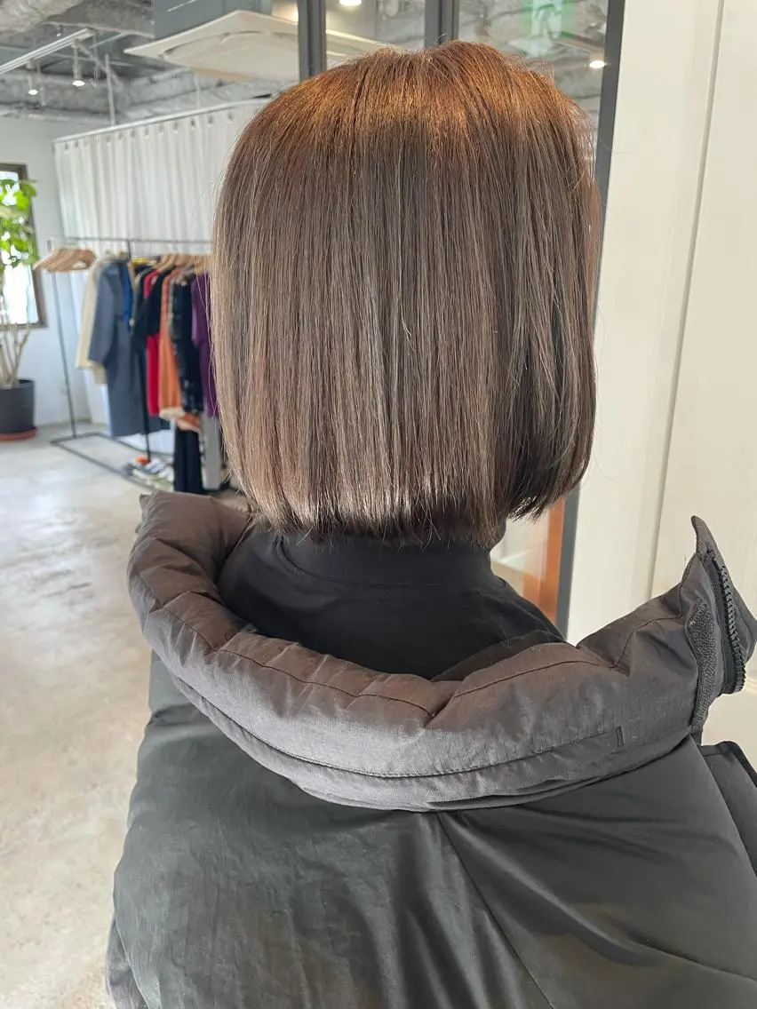 ミディアム カラー アッシュ ブリーチ カット ヘアカラー トリートメント 中目黒🌼 🌼ハナのヘアスタイル