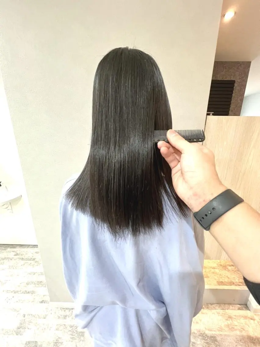 ロング 髪質改善 髪質改善カラーのヘアスタイル