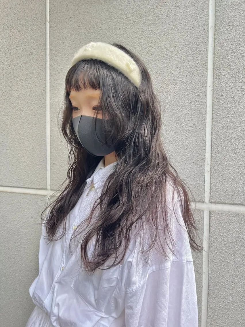 ロング パーマ カット パーマ 松坂 真衣のヘアスタイル