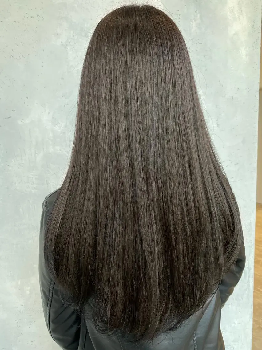 ロング カラー ヘアアレンジ ブリーチ ブリーチなしカラー 【艶髪×韓国風】 毛流れ職人 RYOのヘアスタイル