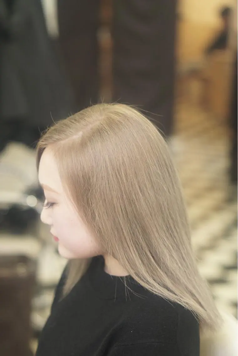 ミディアム セミロング ロング カラー アッシュ 枝毛カット&髪質改善 満足NO.1岡しゃんのヘアスタイル