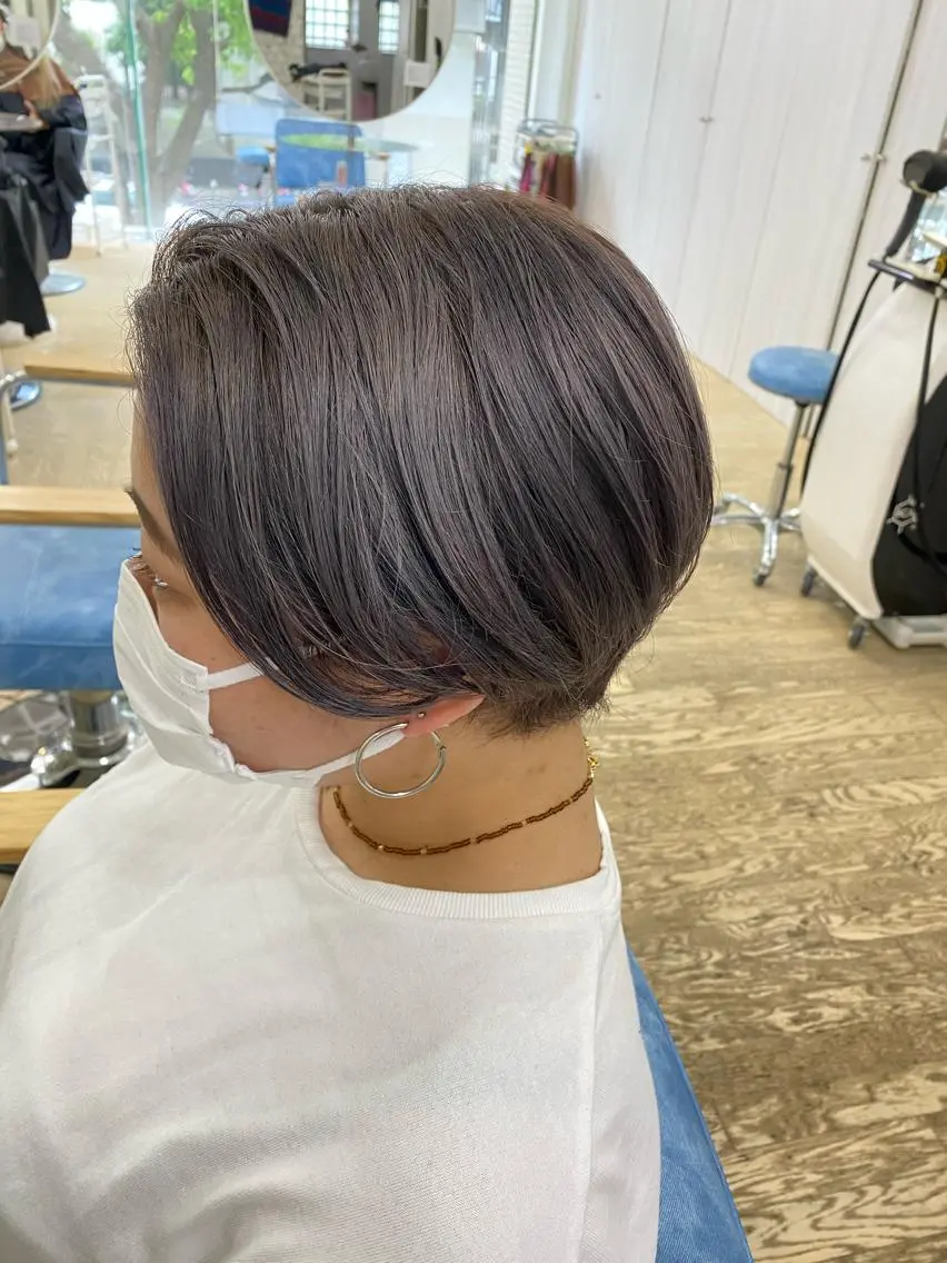 ショート カラー アッシュ ラベンダーカラー ラベンダーアッシュ 🌈ブリーチ コーンロウ🌈ENOのヘアスタイル
