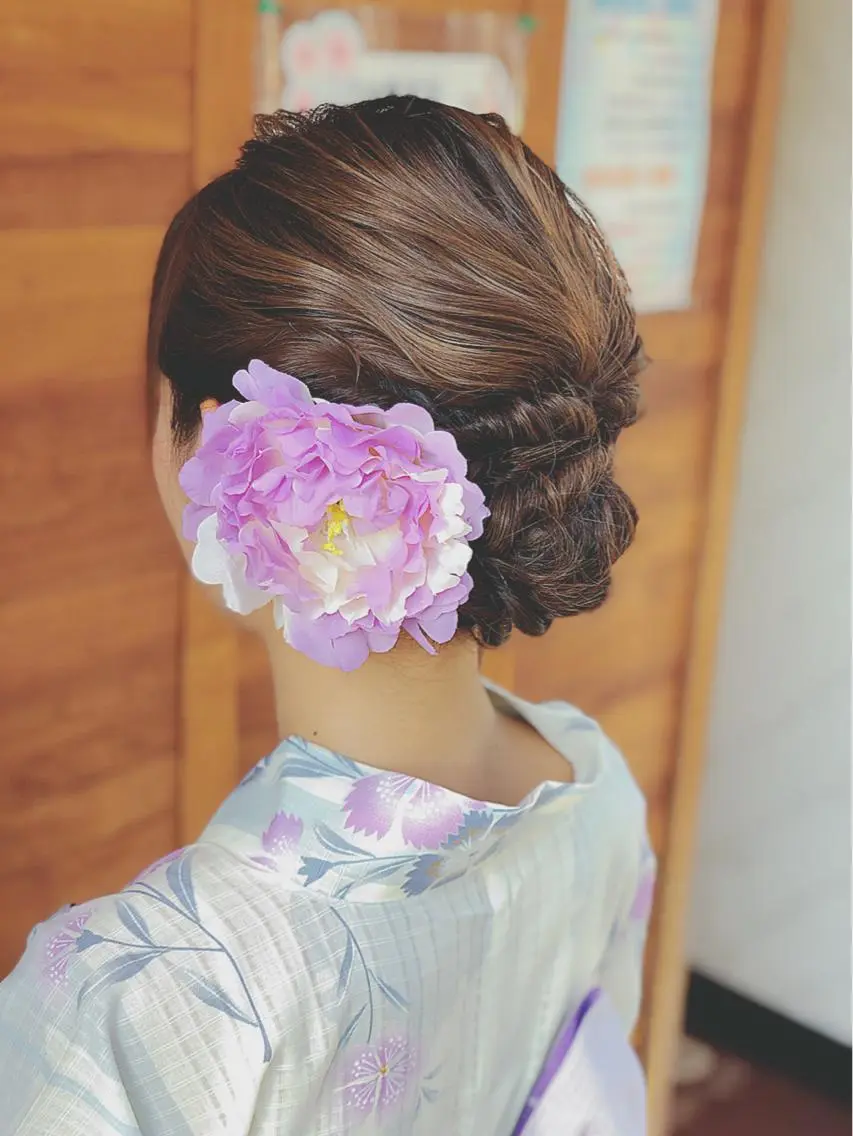 セミロング 浴衣 MeL 横浜/ MIHOのヘアスタイル
