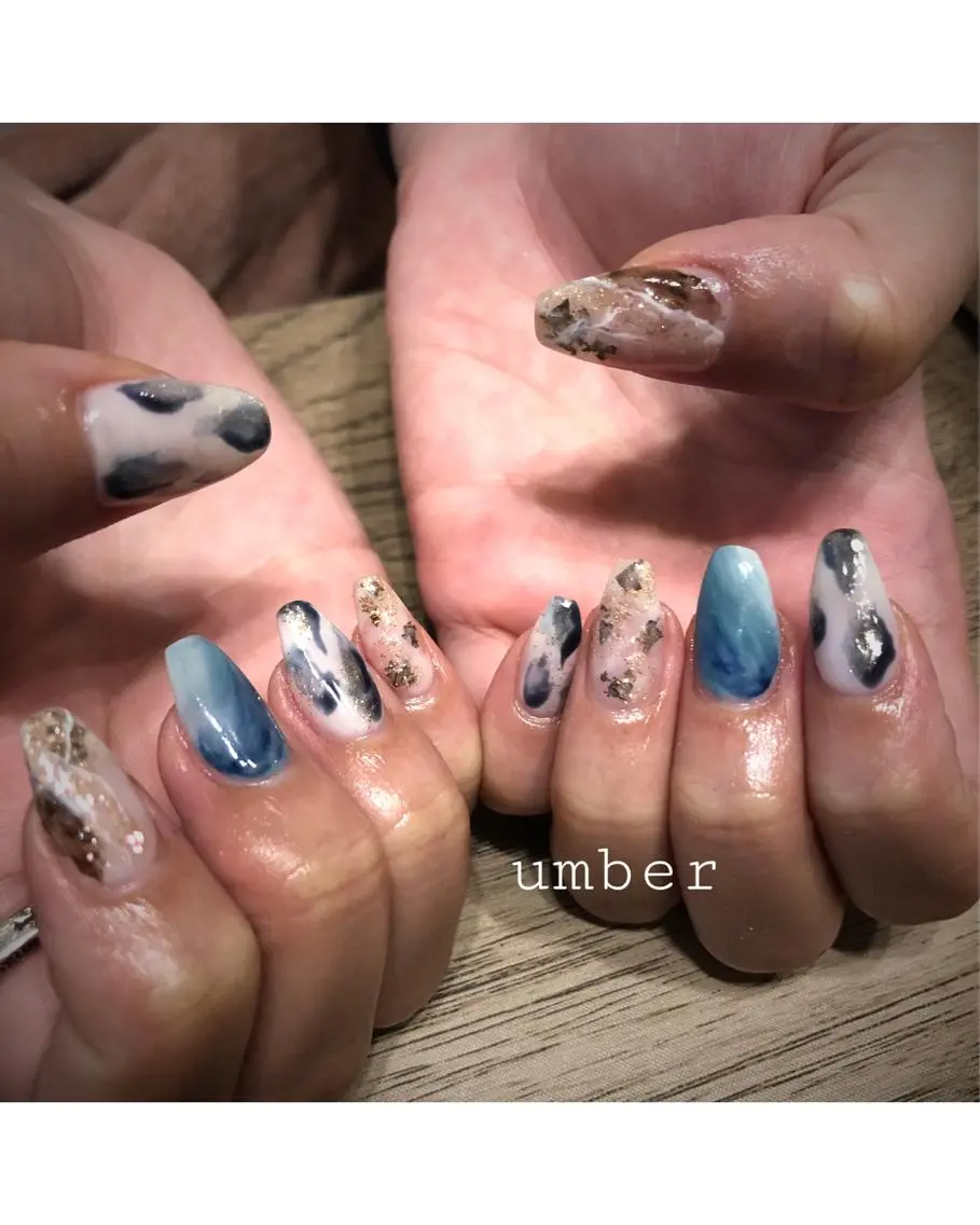 ネイル アートネイル クリアネイル フットネイル フレンチネイル マグネットネイル umber 三茶1分のネイルデザイン