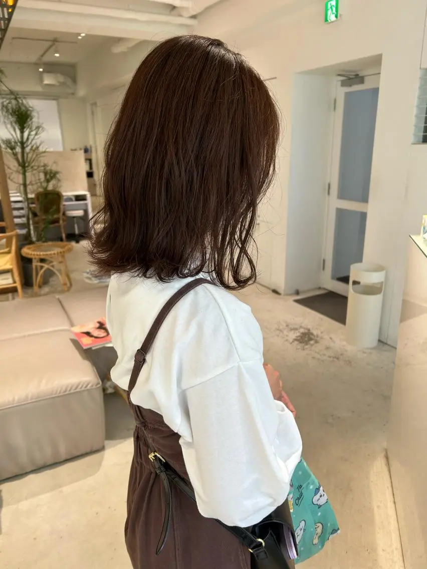 ミディアム カラー ブラウンカラー オレンジ オレンジブラウン カット ヘアカラー トリートメント 透明感カラー🫧 nanohaのヘアスタイル