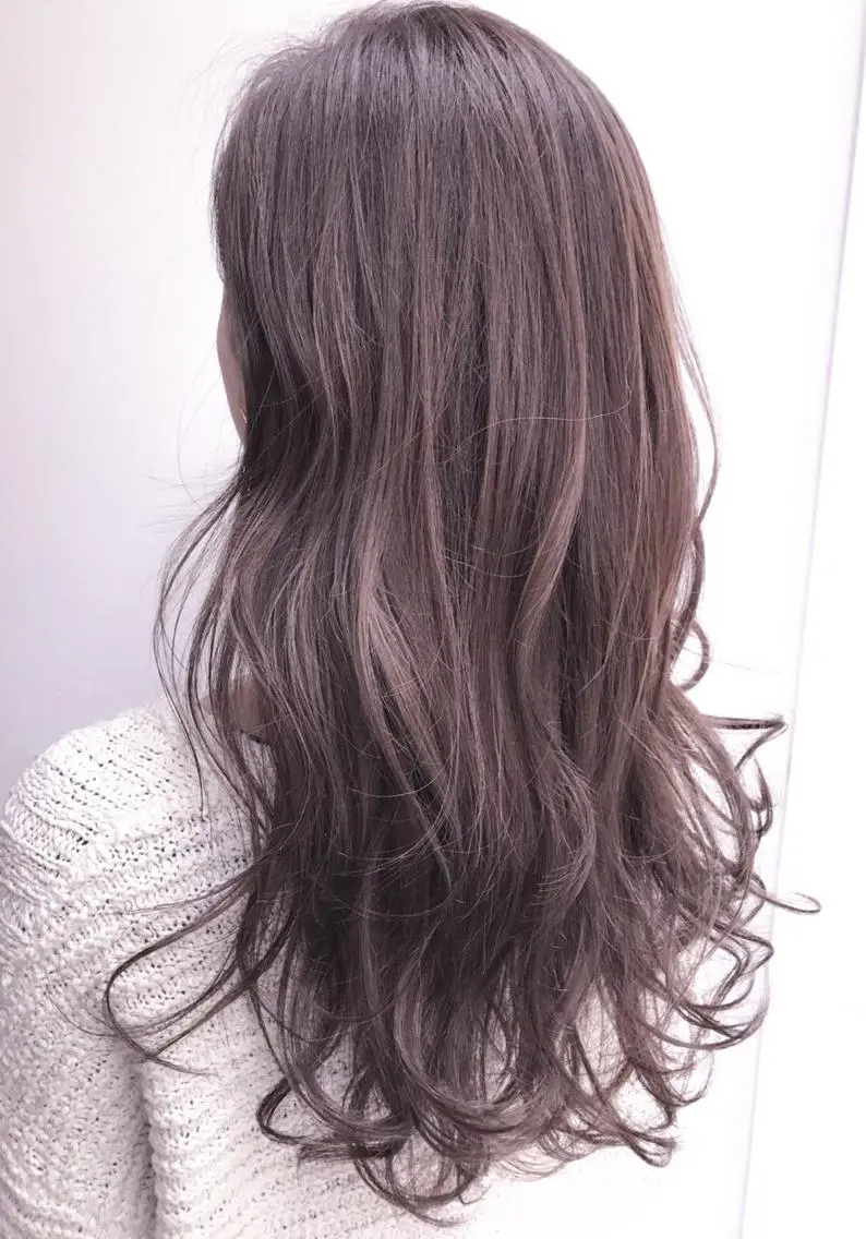 セミロング カラー 土谷 敦郎のヘアスタイル