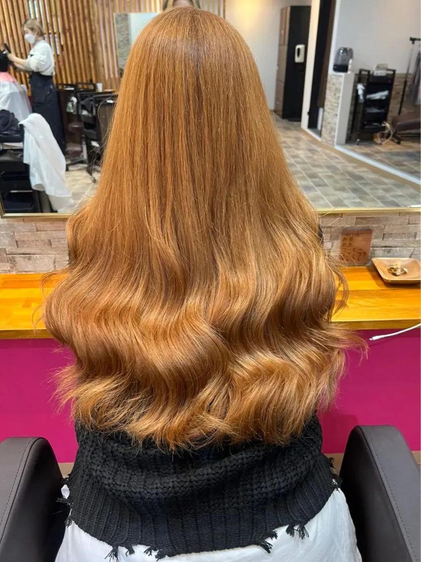 ロング カラー ヘアカラー&縮毛矯正 STAR☆RIVERのヘアスタイル