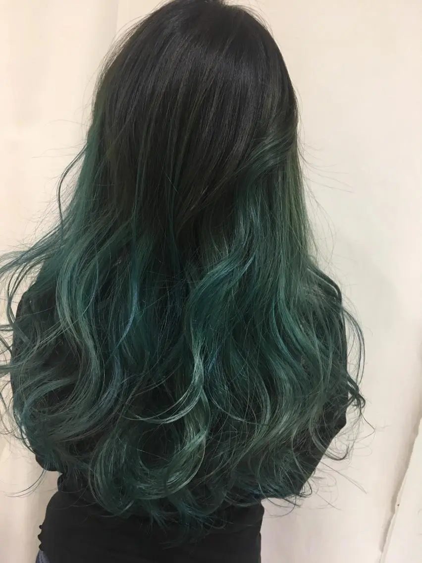 ロング カラー ヘアアレンジ きむえり/髪質改善 /うねり広がり改善のヘアスタイル