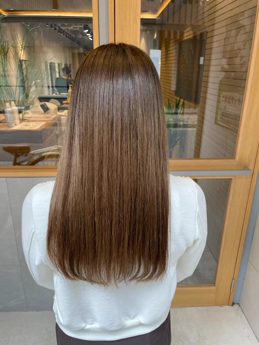 ロング カラー 縮毛矯正 トリートメント カット 縮毛矯正 ハイトーン×髪質改善 KENTAのヘアスタイル