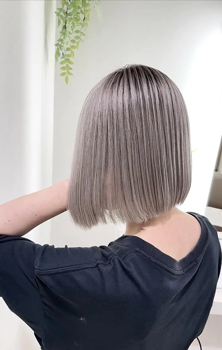 セミロング カラー ブリーチ 髪質改善 ヘアカラー ＡＳＨ大宮/ブリーチ 髪質改善/カラーのヘアスタイル