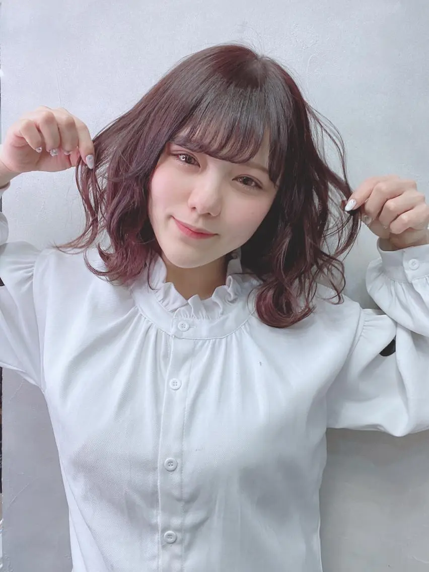 セミロング カラー ヘアアレンジ ショートボブ シールエクステ セミロングパーマ バレイヤージュ 透明感カラー FAAM Tsuneのヘアスタイル