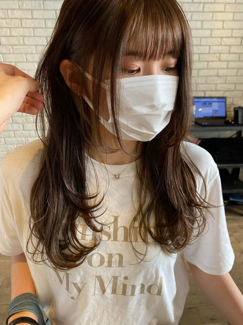 セミロング カラー MORIO｜再現性× 癖毛レイヤーパーマのヘアスタイル