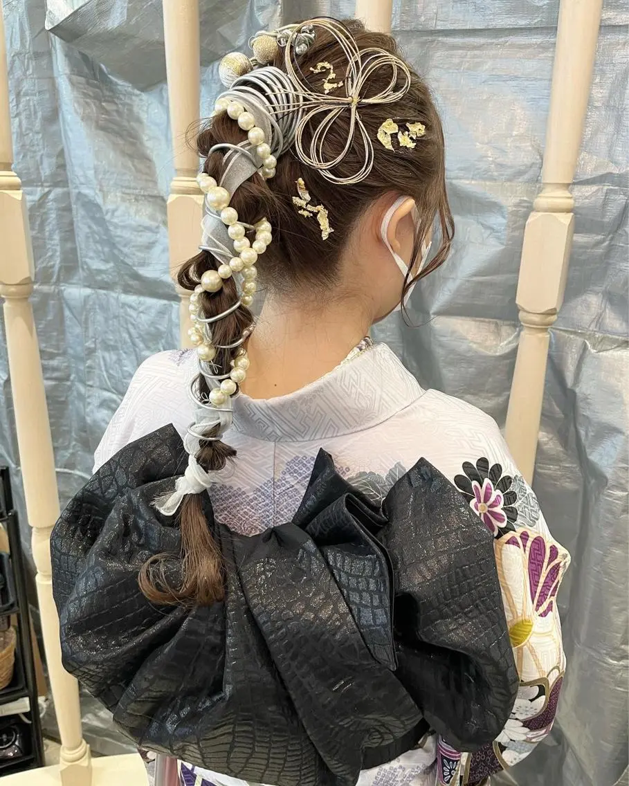 ロング 着付け サソウ ユリエ🥥のヘアスタイル