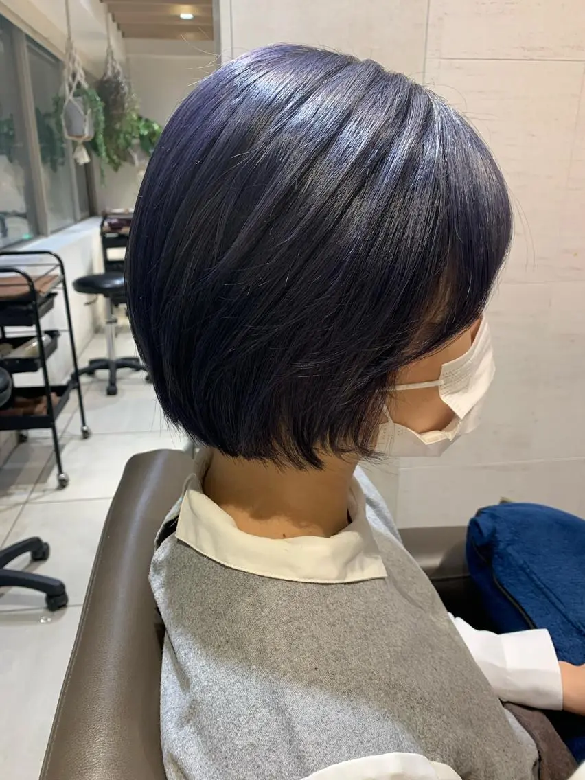 ショート カラー ブルーカラー ブルーラベンダー ラベンダーカラー 美髪✖️似合わせ 🌻ヒトミのヘアスタイル