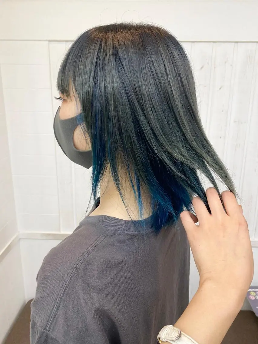 ミディアム パープルカラー ヘアカラー トリートメント ☀️透明感color KURO☀️のヘアスタイル