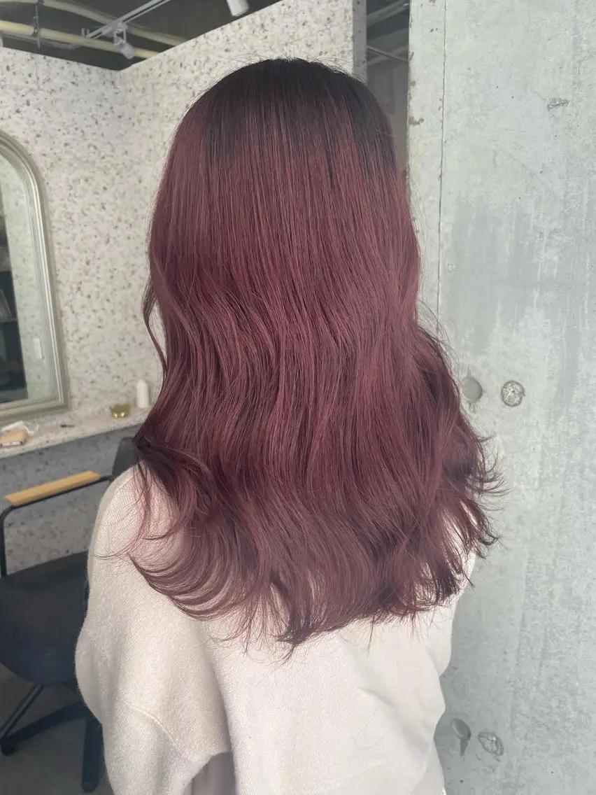 セミロング カラー ヘアカラー トリートメント SHOTO ハイトー ン/ブロンドカラーのヘアスタイル