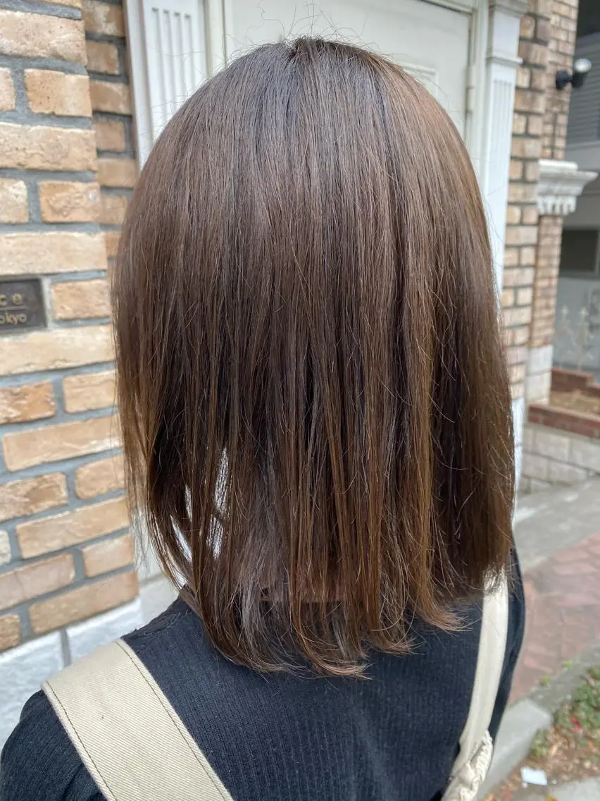 ミディアム カラー ブラウンカラー お任せヘア☘️☘️ 及川渚のヘアスタイル