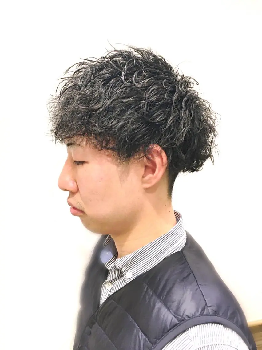 ミディアム 予約1000件超 ✨メンズパーマのヘアスタイル