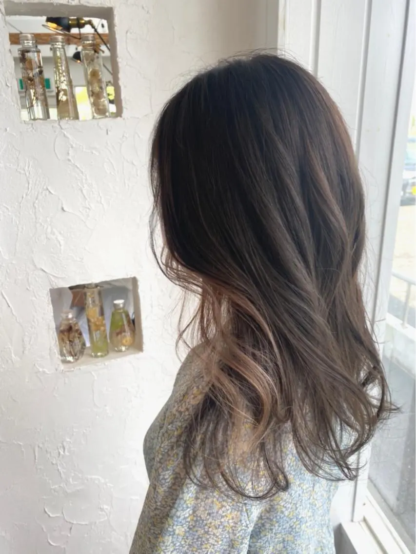 セミロング カラー パーマ ヘアアレンジ メンズ キッズ 豊橋美容院 ソンリエのヘアスタイル